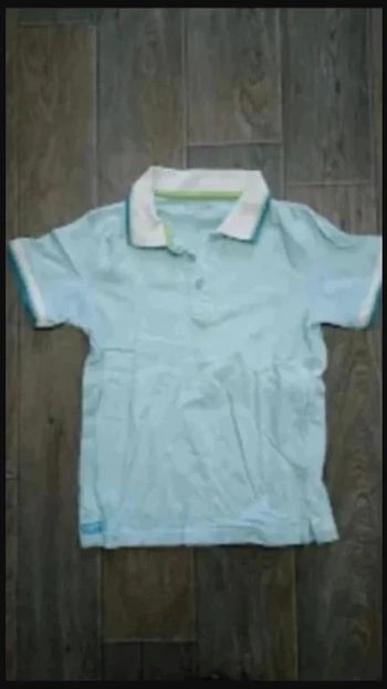 t-shirt polo bleu clair 8 ans in extenso