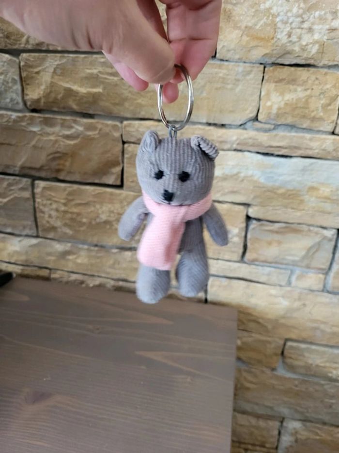 Porte clés chat en velours