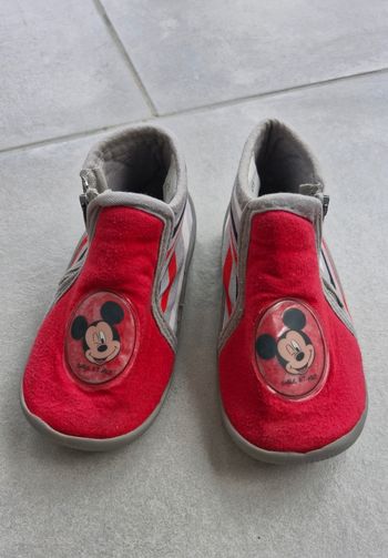 Chaussons botillons rayés Mickey enfant pointure 25