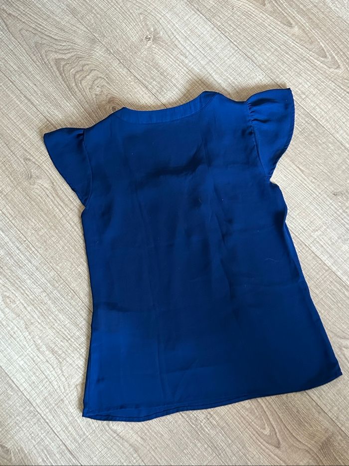 Blouse bleue marine à manches courtes Morgan taille 36 jamais portée - photo numéro 8