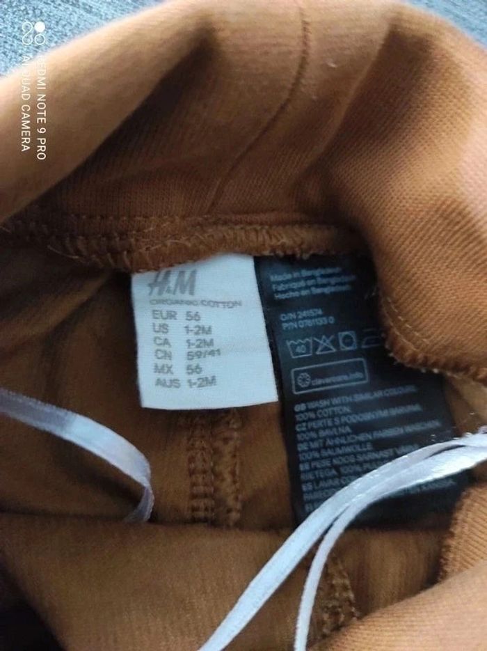 Pantalon H&M 1-2 mois 56 cm - photo numéro 3