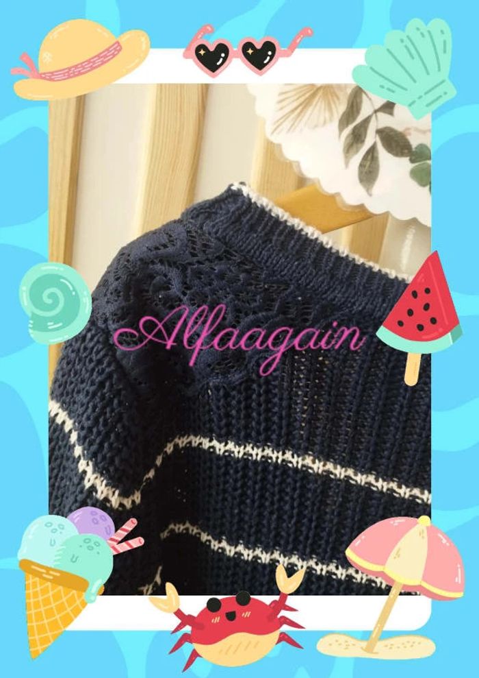 Gilet orchestra 10ans bleu rayé - photo numéro 8