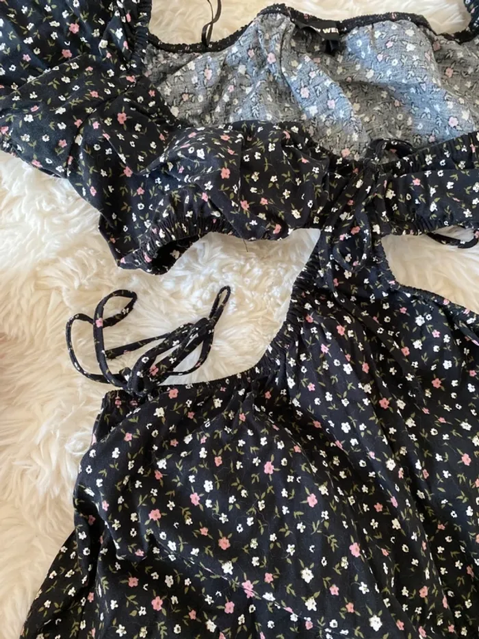 Jolie robe à fleurs ouverte Tally Weijl taille XS - photo numéro 6