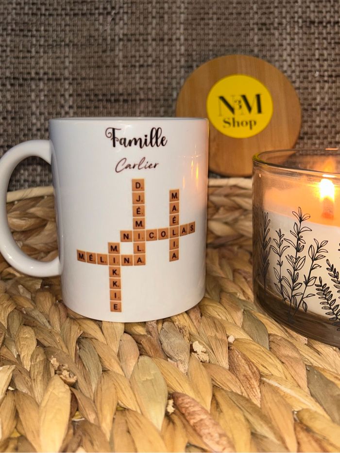 Mug personnalisée (effet Scrabble)