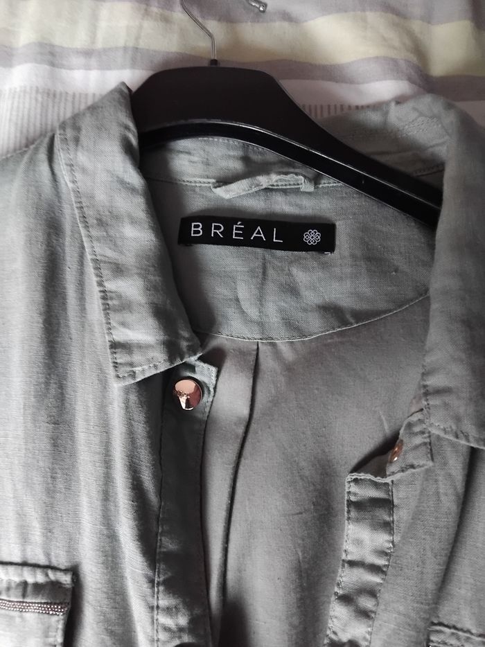 Veste surchemise Bréal 46 en lin - photo numéro 2
