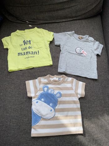 Lots tee shirt 1 mois