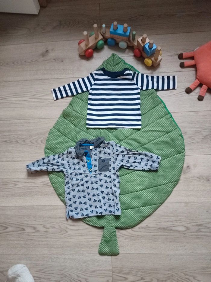 2 tee-shirt 6 mois manches longues