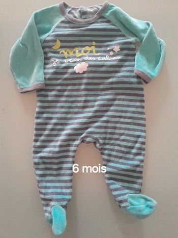 Pyjama rayé garçon 6m