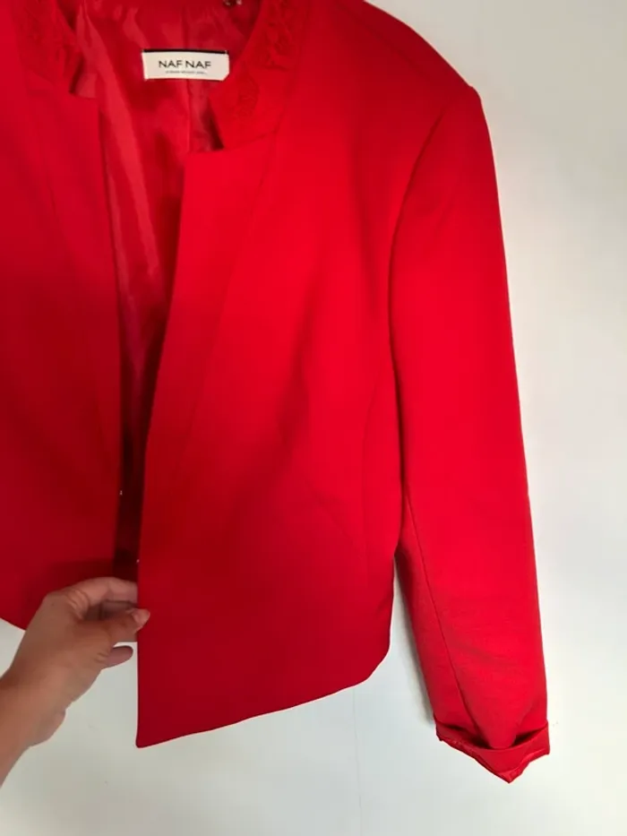 Blazer rouge femme taille 40 nafnaf - photo numéro 3