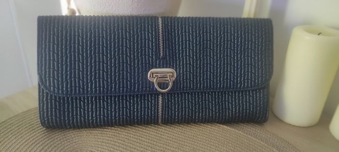 Sac bandoulière chaînette, bleu - photo numéro 2