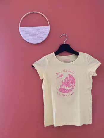 T-shirt jaune fille In Extenso – 10 ans