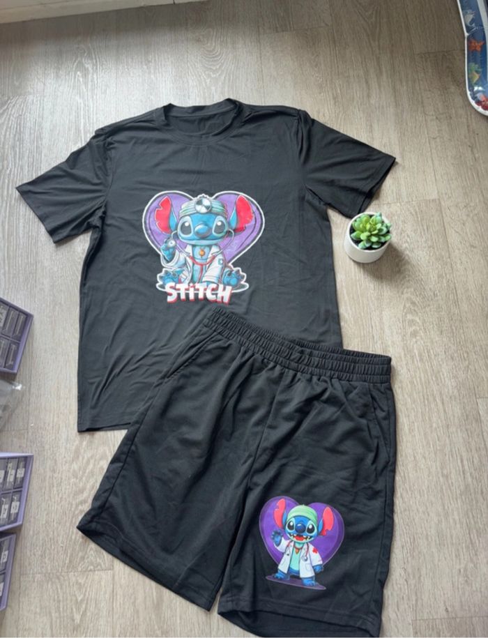 Ensemble homme Stitch – T-shirt + short – Taille S