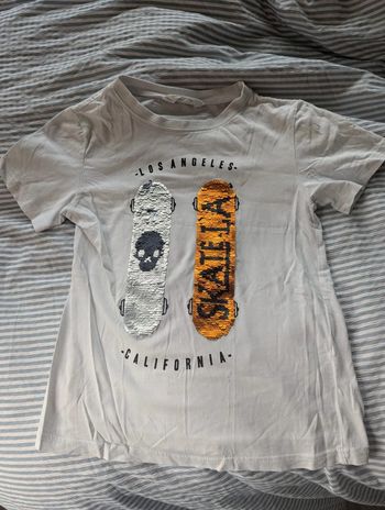 Tee-shirt manches courtes skate 8-10 ans