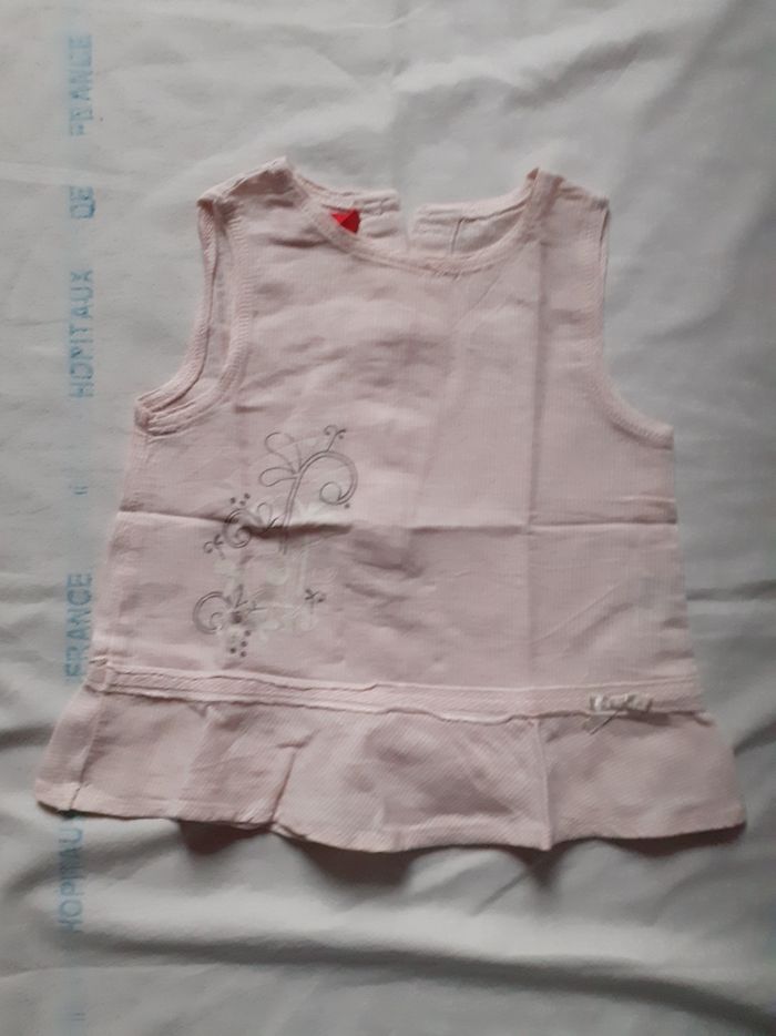 Robe légère rayé rose sans manches