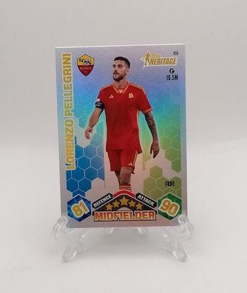 Carte Topps Match Attax 2023-24 HÉRITAGE Lorenzo Pellegrini n°455 AS ROMA