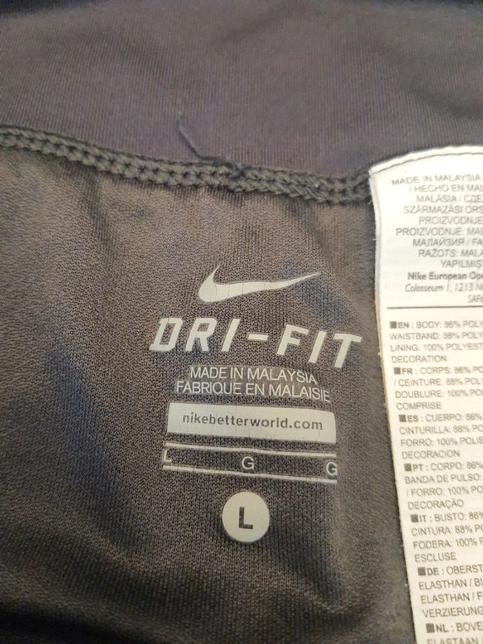 Short sport femme Nike Running taille L noir/gris - photo numéro 9