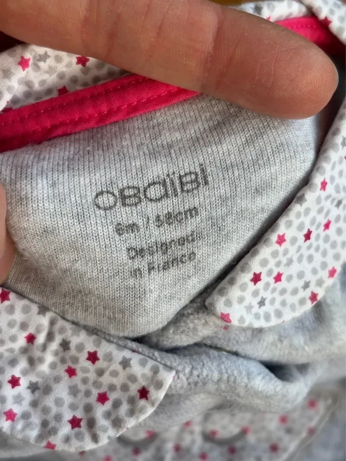 Pyjama Obaibi 6 mois parfait état - photo numéro 3