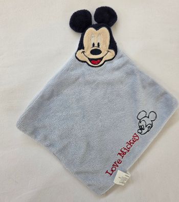 Doudou plat Mickey bleu - Love Mickey - Disney