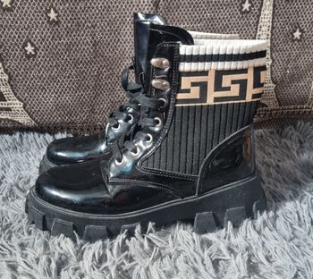 Bottines noir bi-matiere 39