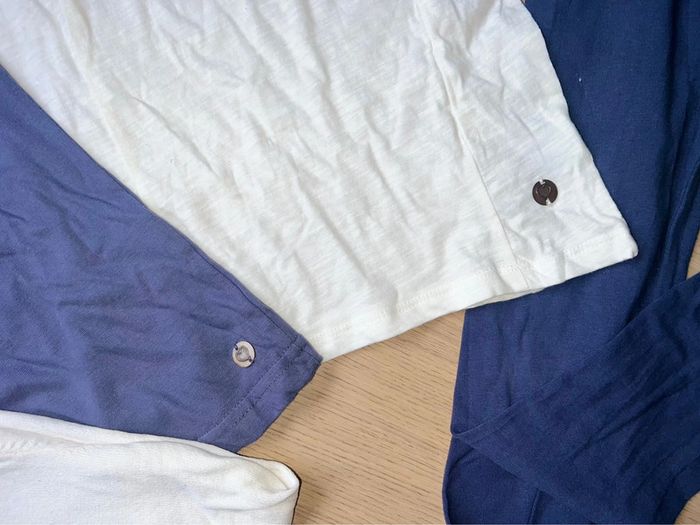 Ensemble 8 10 ans lot Zeeman Coeur gilet t-shirt bleu marine blanc cérémonie neuf étiqueté - photo numéro 4