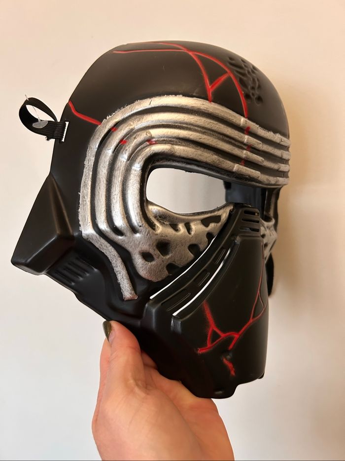 🖤 Casque de super-héros noir et argent avec détails rouges – Taille ajustable Stars  Wars 🖤 - photo numéro 7