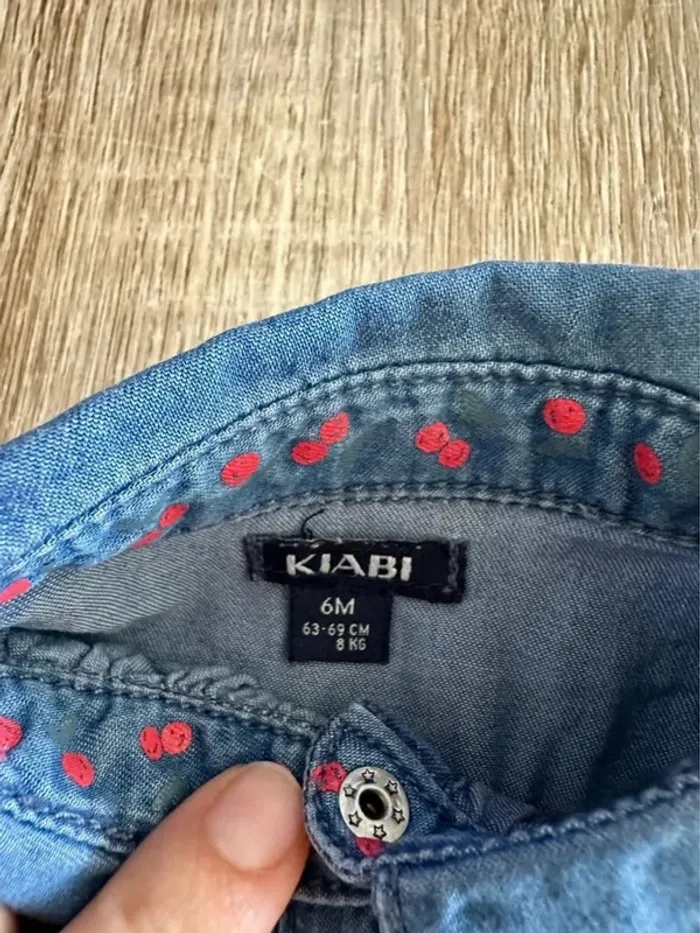 Chemise jean fille 6 mois - photo numéro 5