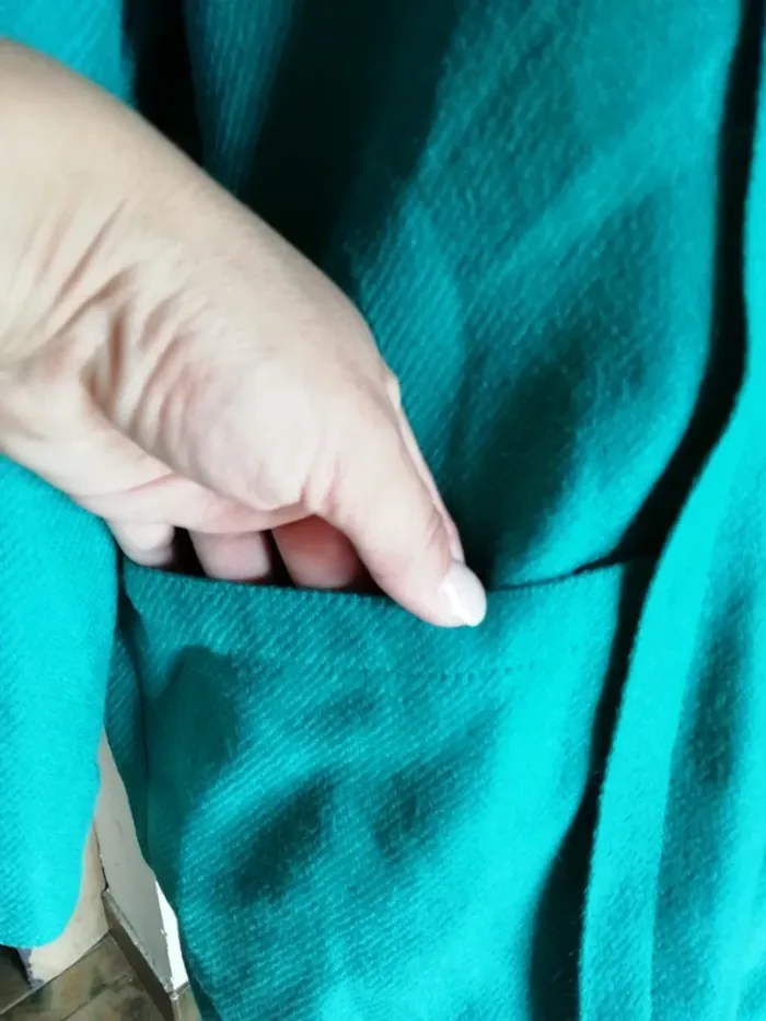 Veste jacket manteau coat vintage laine wool turquoise bleu blue - photo numéro 3