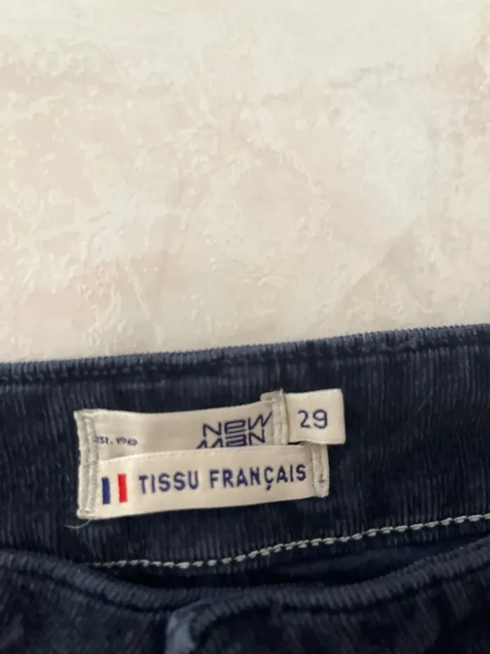 Pantalon velours New Man / 38 /Bleu marine / Très bon état - photo numéro 3