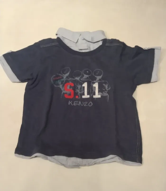 tee shirt chemise manches courtes Kenzo garcon 5 ans