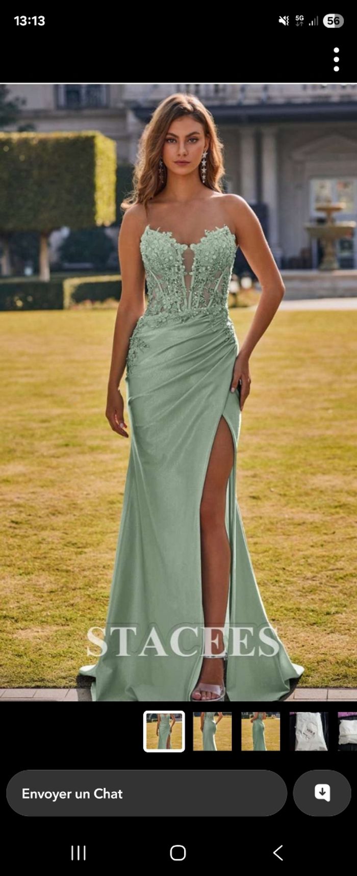 Robe sauge poudrée