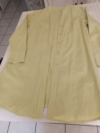 Veste longue T 38/40 vert anis