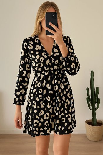 Robe imprimé léopard noir & blanc – Lili & Lala – Taille S – Neuf