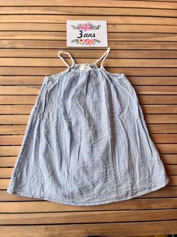 Robe à bretelles rayée h&m 3 ans