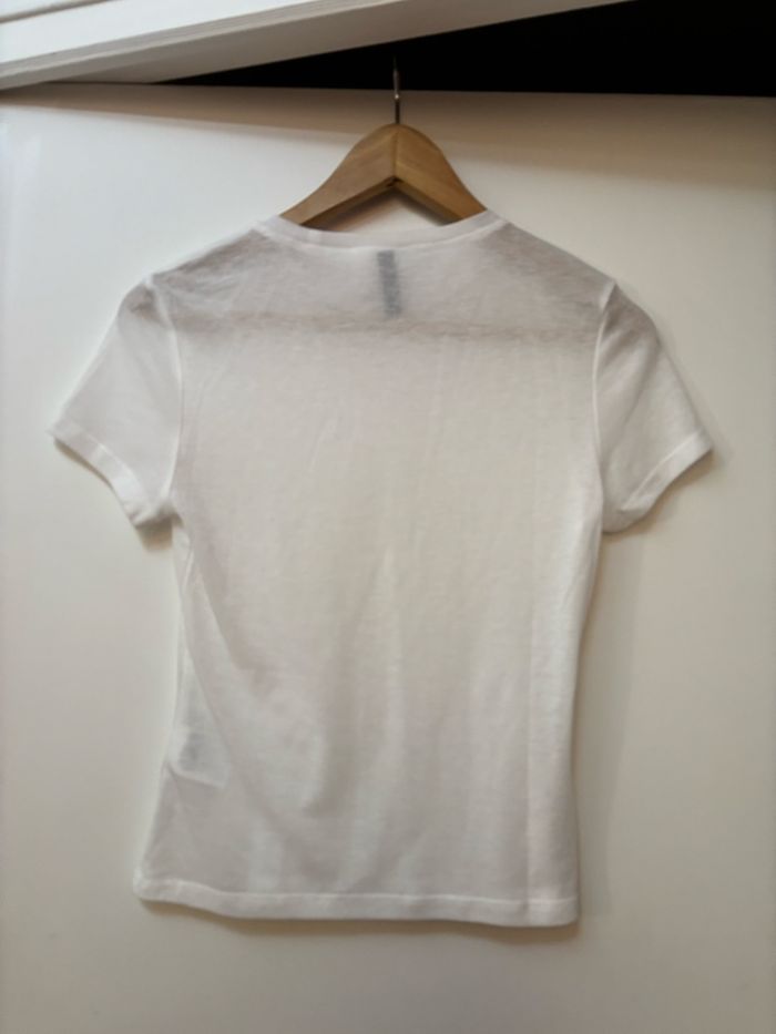 Tee-shirt fin blanc H&M taille M, neuf sans étiquette - photo numéro 2