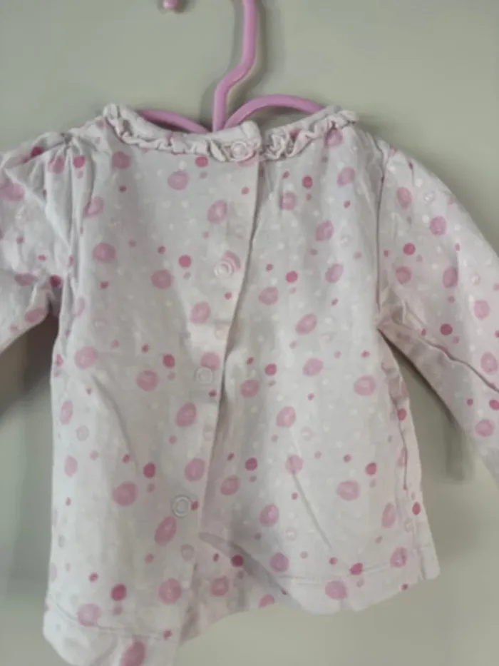 👚haut manches longues - bébé fille- 6 mois - rose - influx - très bon état - photo numéro 7