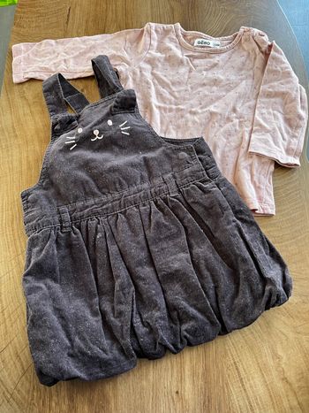 Ensemble bébé fille robe et pull fin