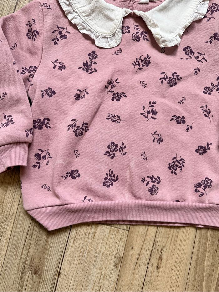 Pull col à volant à fleurs h&m 2/4 ans - photo numéro 5