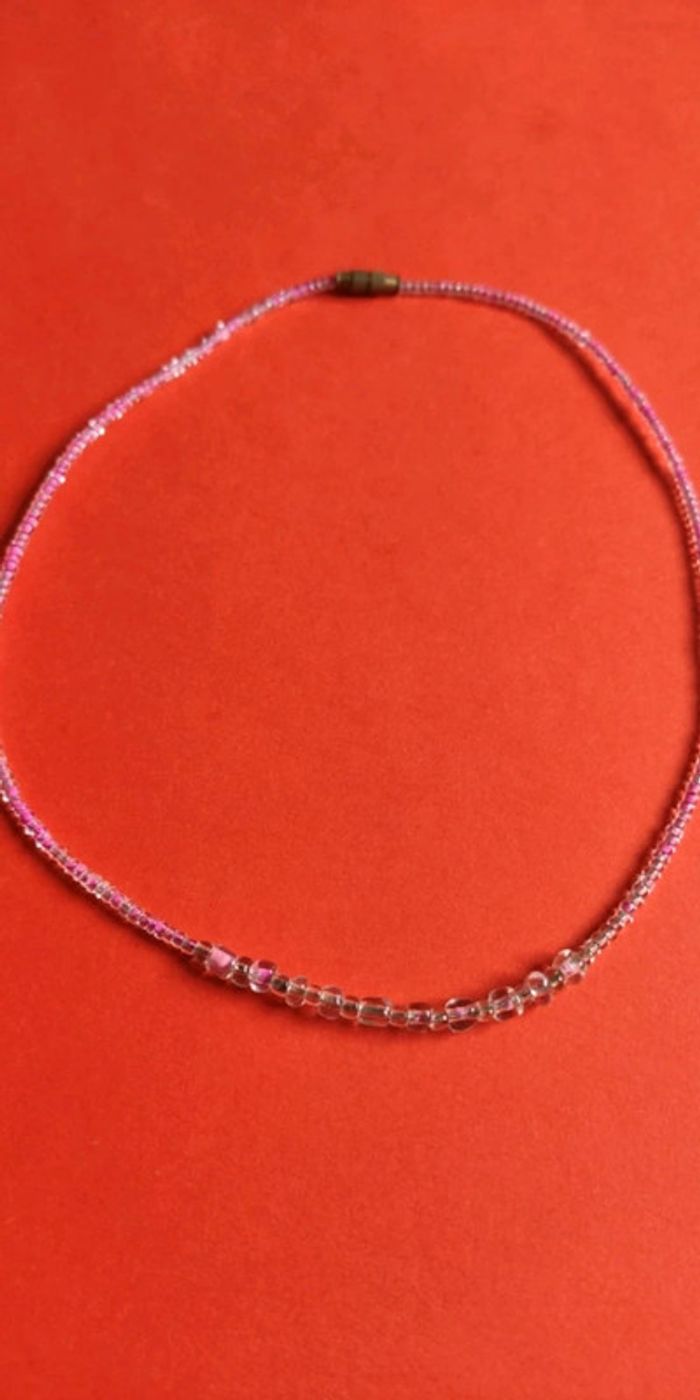 Collier en perle rose