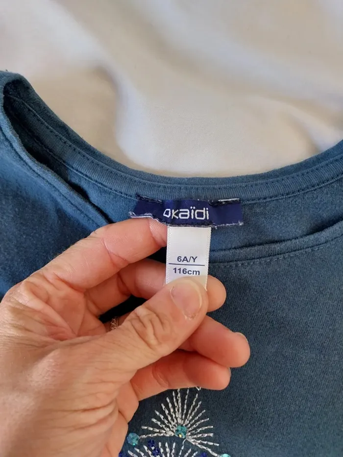 Tee-shirt manche longue fille 6 ans - photo numéro 3