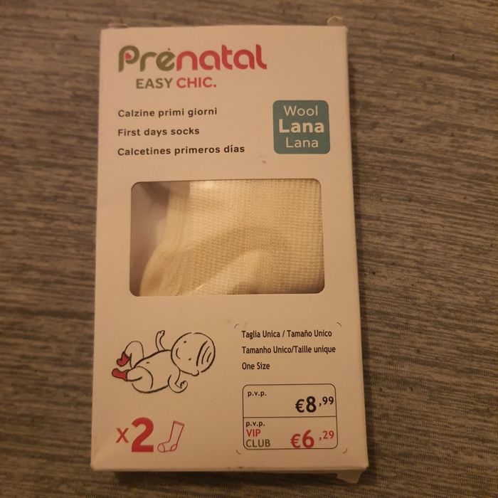 Lot 2 paires chaussettes nouveau-né premiers jours en laine - Prénatal