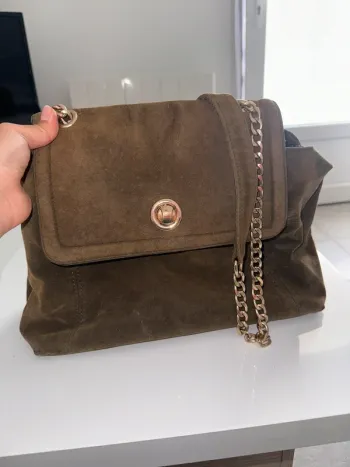 Sac à main vert kaki