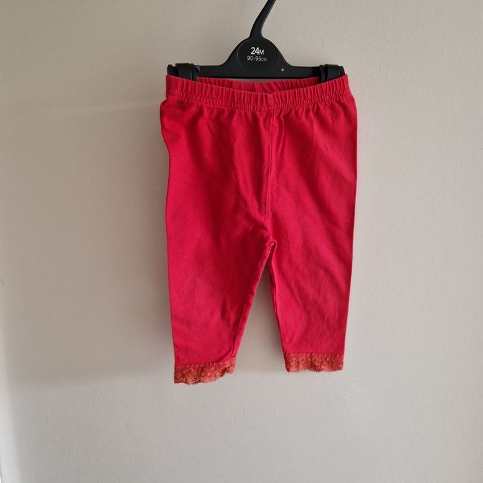 1 an legging dentelle rouge