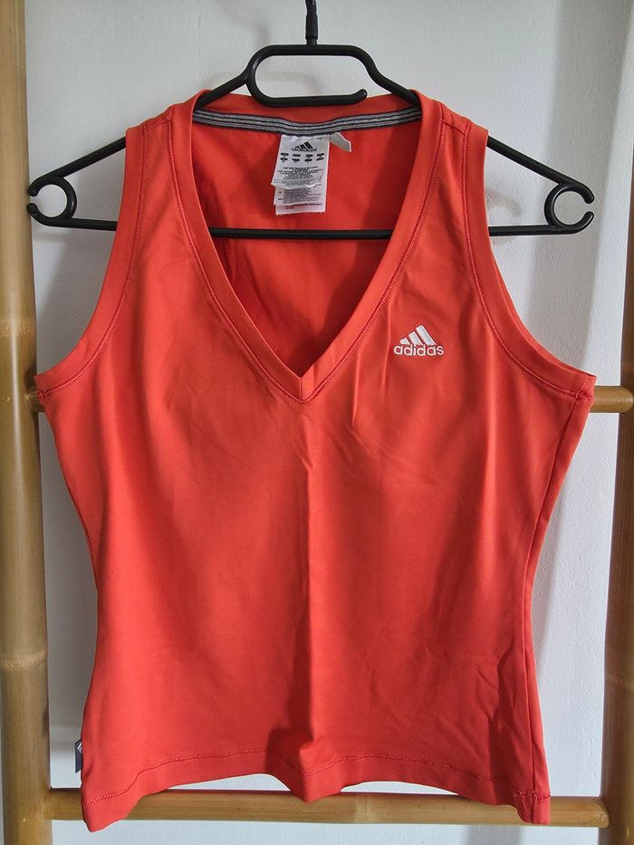 Débardeur de sport orange Adidas Clima365