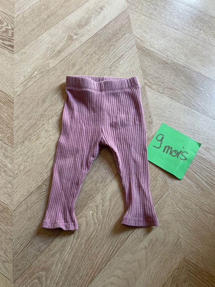 Legging rose poudré Kiabi 9 mois