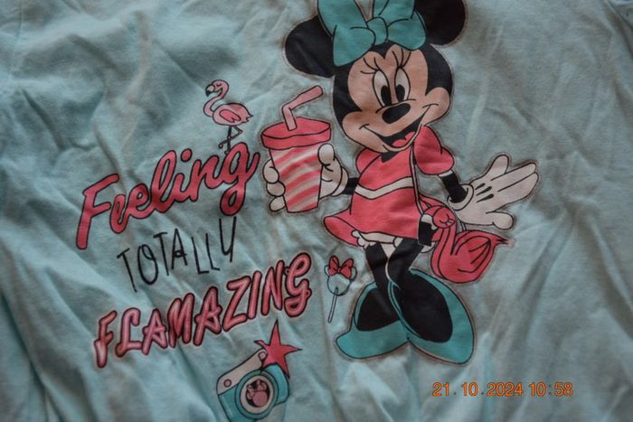Tshirt fille 5 ans minnie turquoise - photo numéro 3