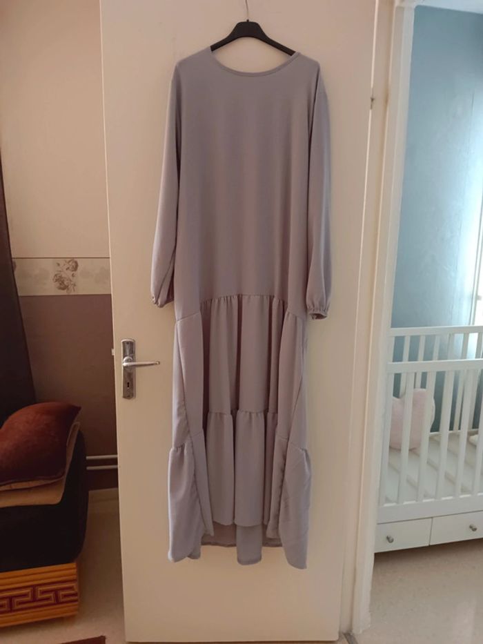 robe longue grise
