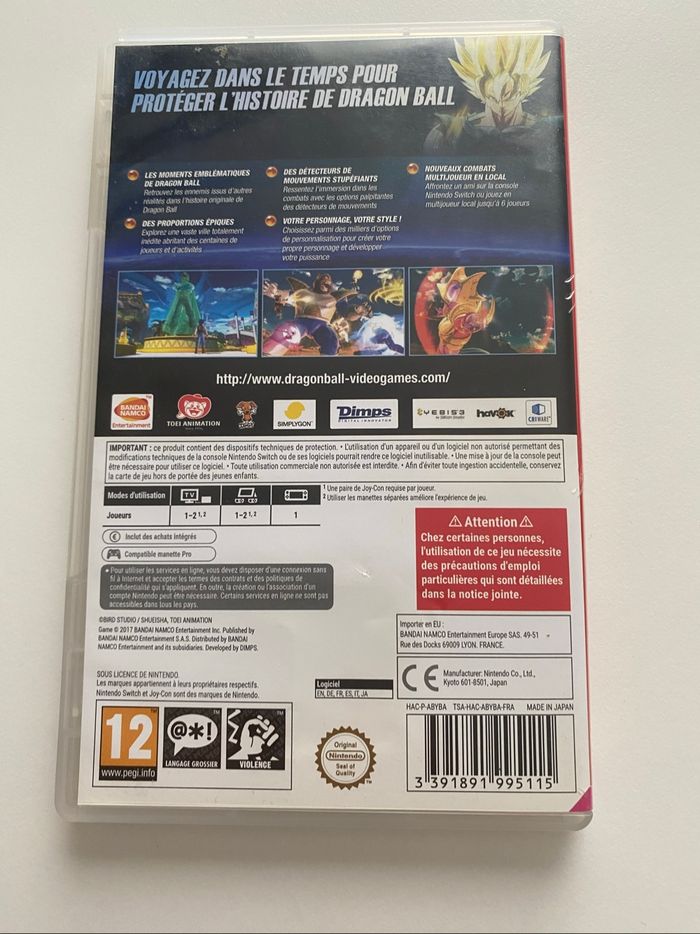 Jeu Switch Dragon Ball Xenoverse 2 - photo numéro 2