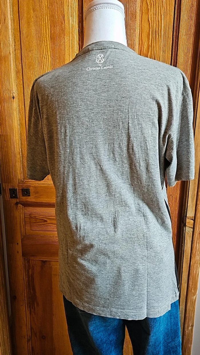Tee shirt gris Christian Lacroix homme - photo numéro 4