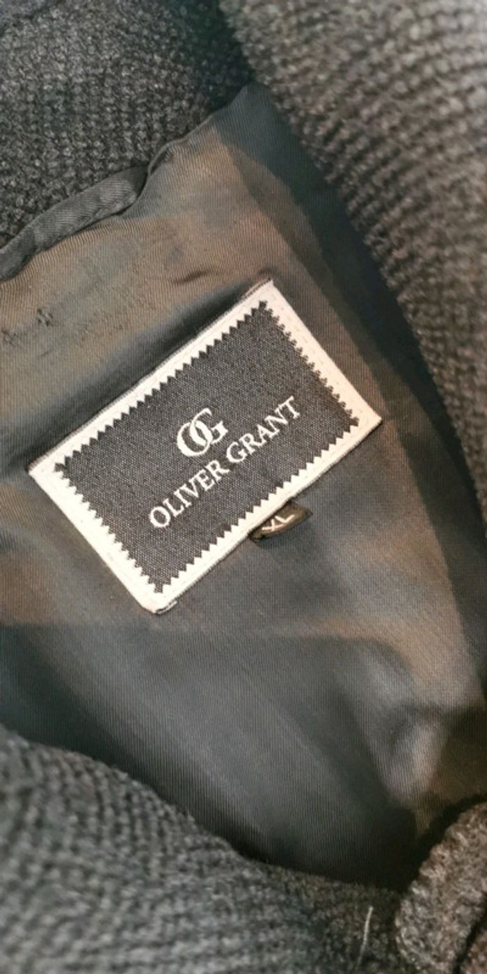 Manteau homme laine cachemire gris Oliver Grant XL - photo numéro 3