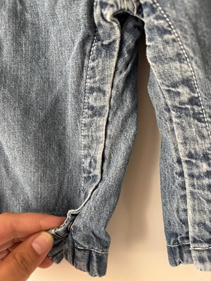 👖🌻 jeans hiver- bébé fille - 9 mois - 71 cm- kitchoun- très bon état - photo numéro 6